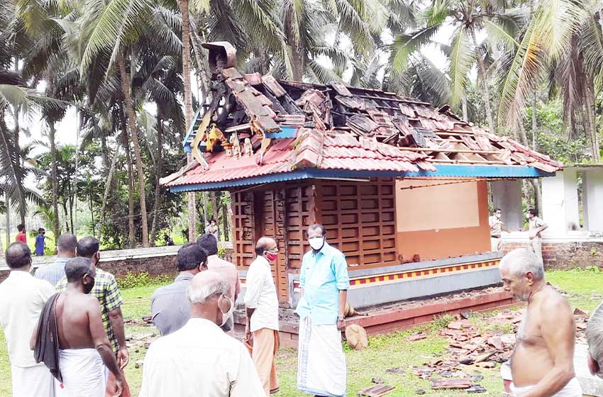 പാലായിയിൽ ക്ഷേത്രത്തിന് തീപ്പിടിച്ചു