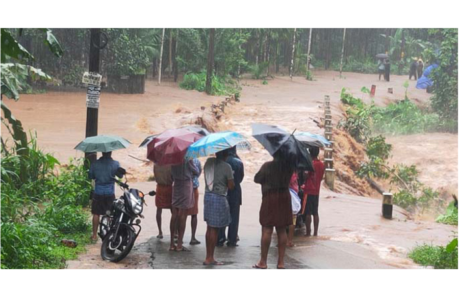 വെള്ളരിക്കുണ്ട് താലൂക്കില്‍ കനത്ത മഴ: മരുതോം വനത്തില്‍ ഉരുള്‍പൊട്ടി