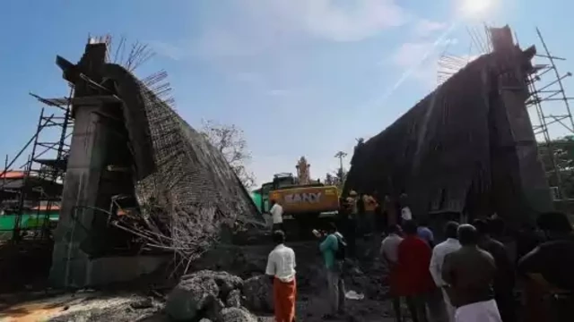 മേൽപാലം തകർന്ന സംഭവം; കരാർ കമ്പനിക്കെതിരെ കേസ്